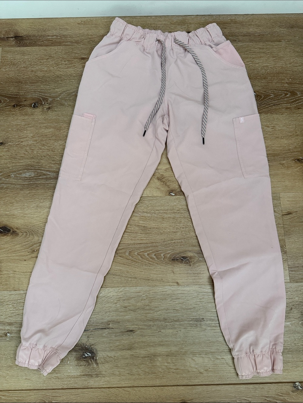 Light Pink Jaanuu Cargo Jogger Scrub Pants Size Small